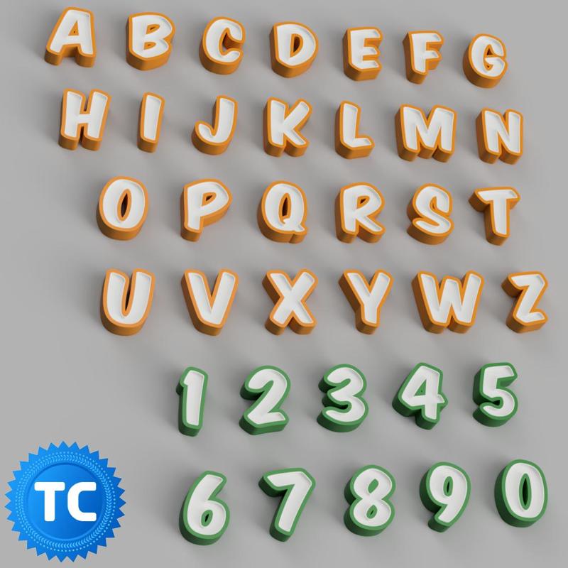 FONT NAMELED TC - KOMIKA AXIS - alphabet - CREATE ALL WORDS IN LED LAMP