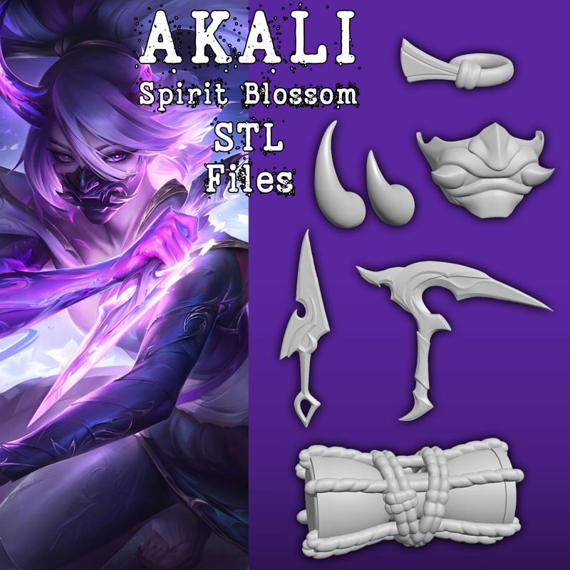 AKALI SPIRIT BLOSSOM - SPIRITUAL FLOWER - COSPLAY STL