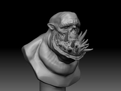 Creepy Ork Bust