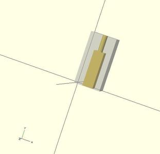 Foot for bolt and square nut (SCAD)