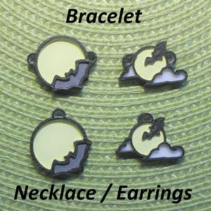 4 Moon Bat Necklaces, Bracelets, Earrings, Jewelry