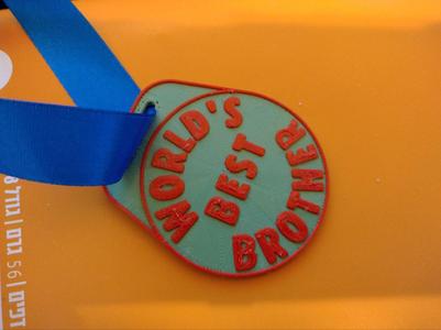 World's best brother medal