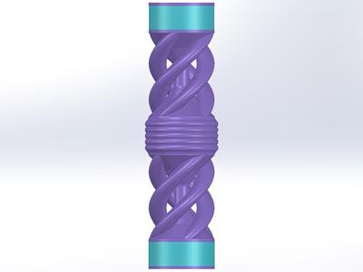 Customizable Bong Attachment - Colored Spiral Remix