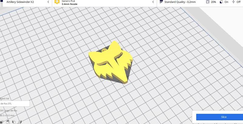 fox logo keychain