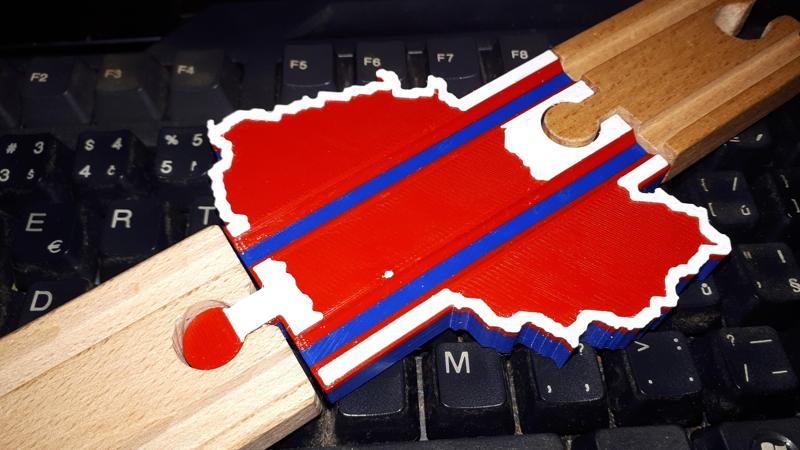 Dřevěná vláčkodráha - mapa ČR, Wooden railway - map of Czech Republic