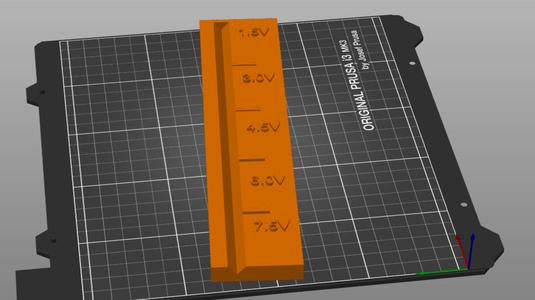 AA battery volt ruler
