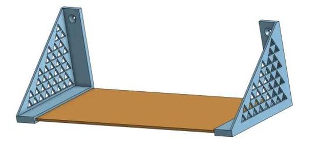 3D printable shelf ends for plywood   