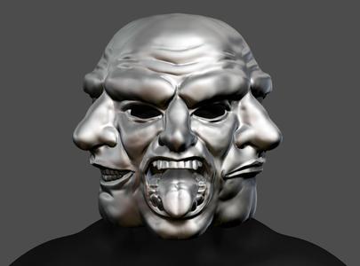 Payday 2 - Horror Mask - Greek Tragedy Halloween Cosplay STL File
