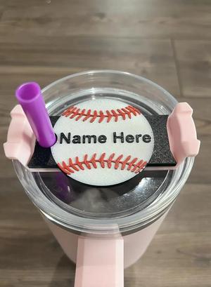 40oz Stanley Lid Topper with Baseball   