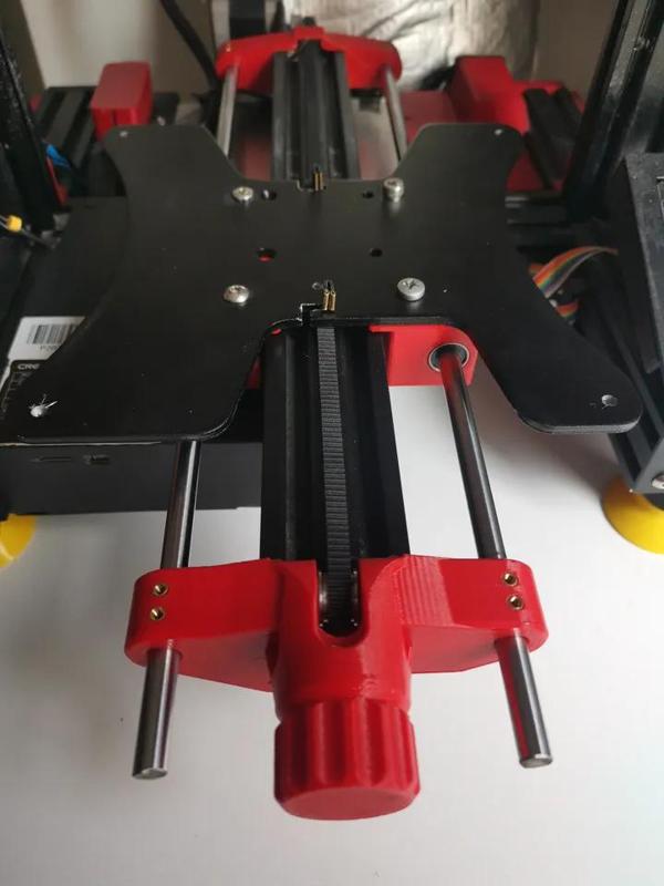 ender 3 pro front y rod holder + belt tensioner   