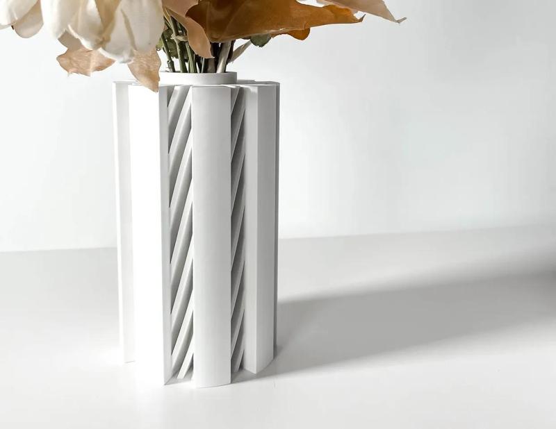 The Landis Vase, Modern and Unique Home Decor for Dried and Preserved Flower Arrangement  | STL File   
