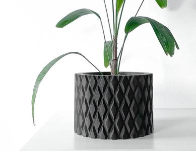 The Pexil Planter Pot with Drainage: Tray & Stand Included | Modern and Unique Home Decor for Plants and Succulents | STL File   