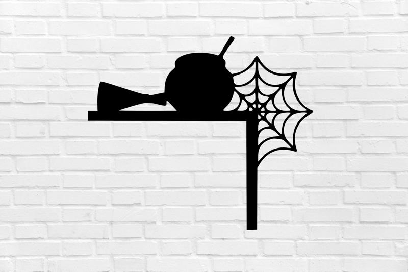 Wall decoration Halloween cauldron door