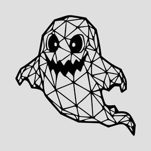 Spooky Ghost Line Art Wall Art - V3
