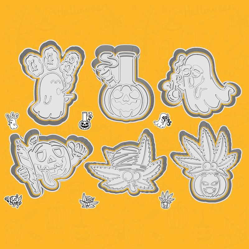 Halloween cookie cutters - Happy Halloweed set / bundle - 6 pieces