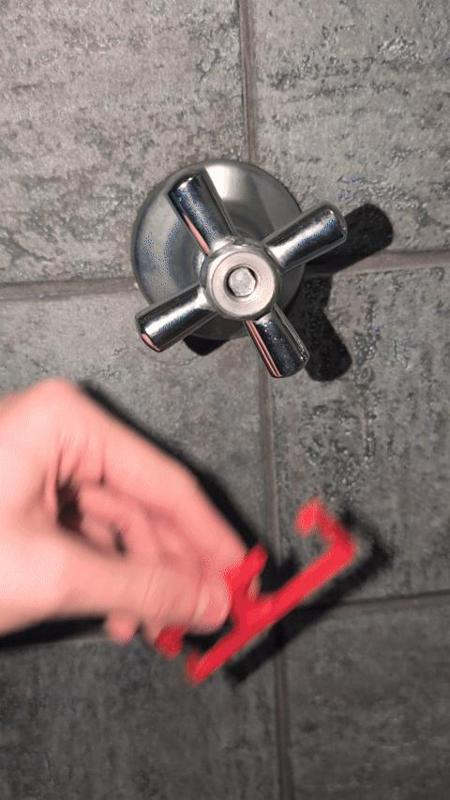 Double sided shower squeegee clip
