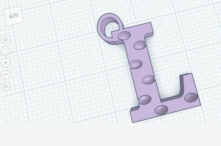 Initial L keychain - Portachiavi iniziali L