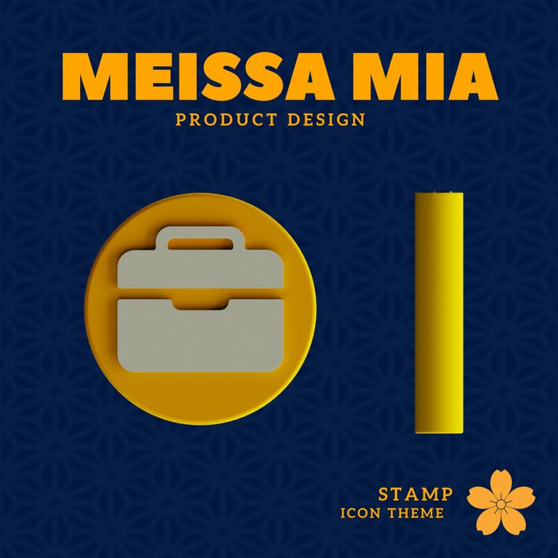 Mini Briefcase Stamp – Digital 3D Print File for Stationerycore & DIY Organization Lovers