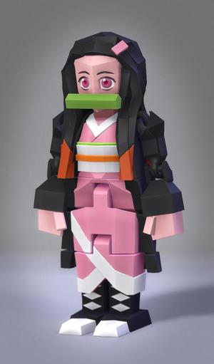 Low Poly Flexi Nezuko