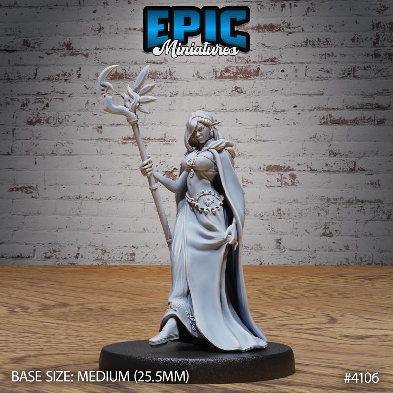 Elf Queen Walking ‧ DnD Miniature ‧ Tabletop Miniatures ‧ Gaming Monster ‧ 3D Model ‧ RPG ‧ DnDminis ‧ STL FILE