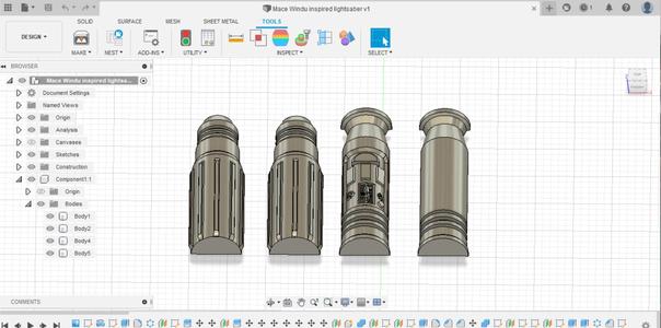 Mace Windu inspired lightsaber hilt 0.6