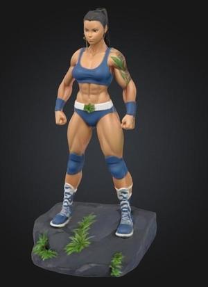 warrior statuette 3D