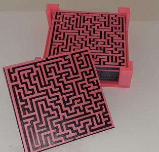 Square Maze Coaster with holder