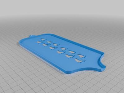 [Stencil XL tray] XMAS - Footprint barefoot