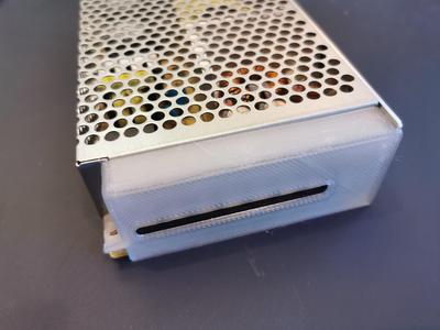 Terminal cover for Mean Well RS-100 power supply
