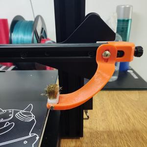 Nozzle cleaning brush mod