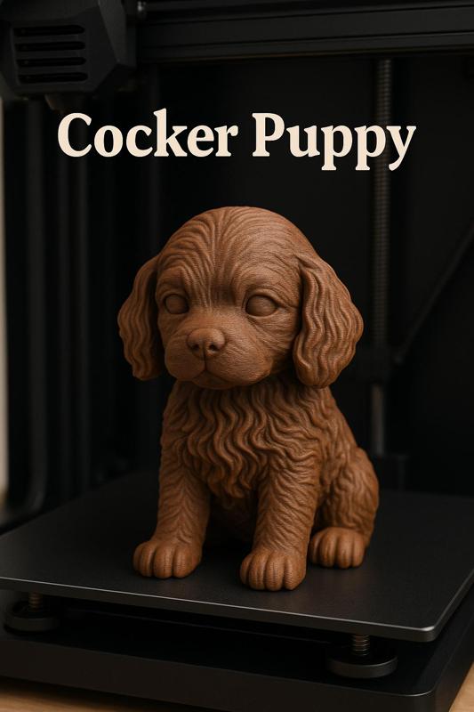 🐾 Cocker Puppy - Tender figure in one piece.