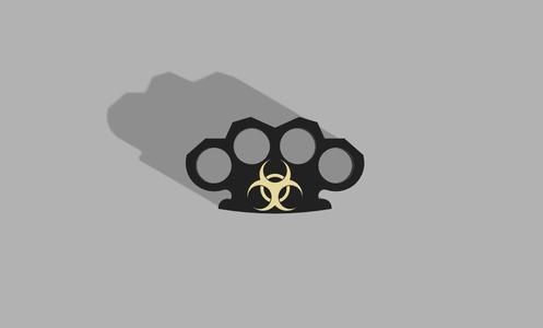 Toxic Brass Knuckles - Carved Hazard