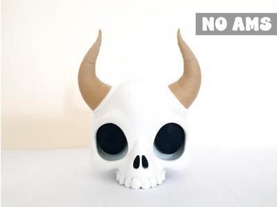 Cute Demon Skull with Horns - NO AMS