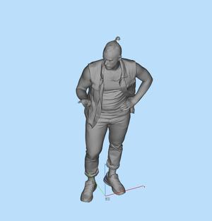 Men standing and communicating with hands