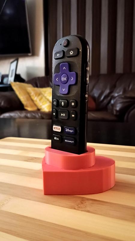 Roku tv remote control stand heart