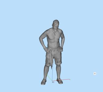 Man with bare chest and hips
