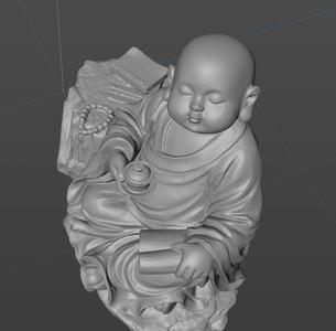 Chinese tea ceremony desktop tea pet small Buddha 3D digital model