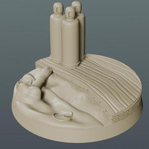 Tropical Swamp Supply Dock Base – 32mm Scenic base