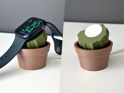 MagSafe Apple Watch charging stand / Cactus