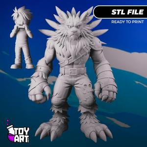 Matt & WereGarurumon - Digimon STL Duo (Harmonica Edition)