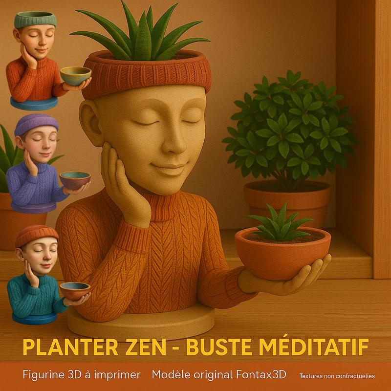 Planter Zen - Meditative bust