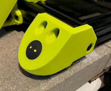 Prusa Bear v-slot squash ball feet plus end cap