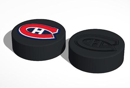 Montreal Canadiens NHL Hockey Puck Logo