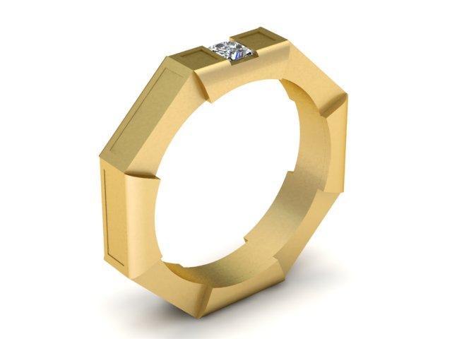 men's Fashion Dimond ring 3d printable model