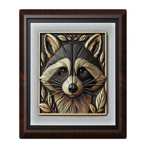 Raccoon animal wall art relief wall decor