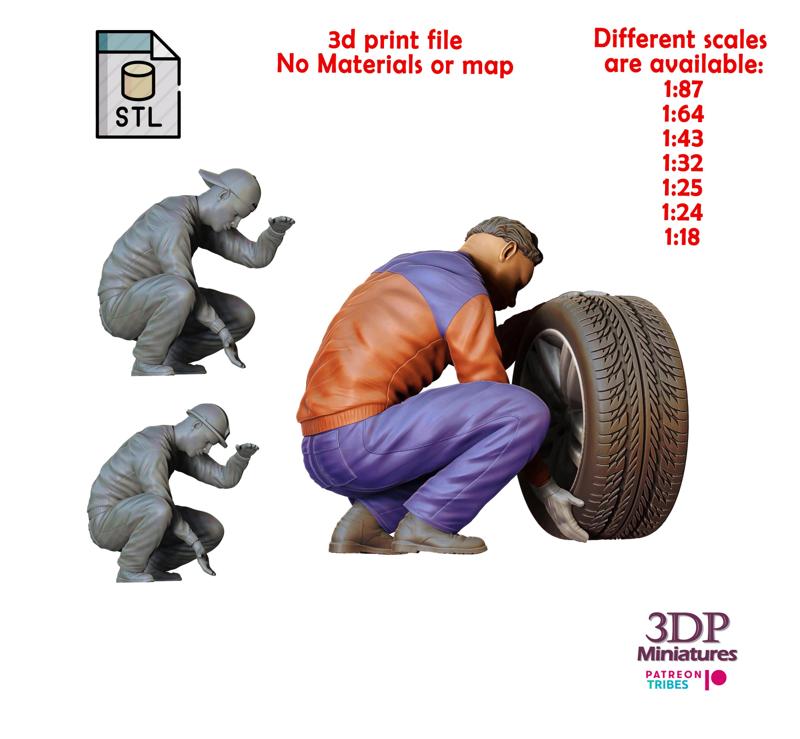 N12 Mechanic changing tires
