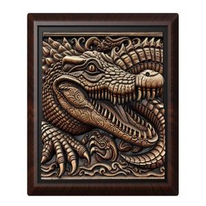 Crocodile animal wall art relief wall decor