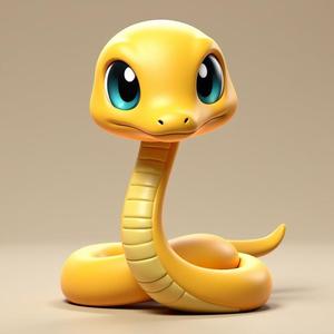 Snake: Cute and Sitting