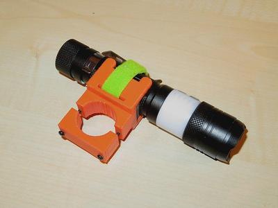 Bicycle holder for LED flashlight