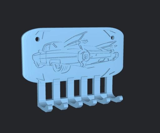 KEY HANGER ...KEY HANGER... ANTIQUE LOGO -AMERICAN CARS- 175X120X44 MM PRINT WITHOUT SUPPORTS